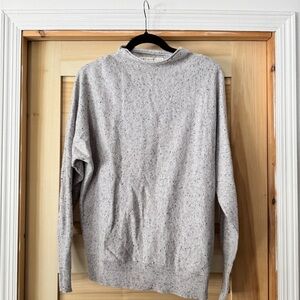 Max Studio Heathered Gray Crewneck Sweater